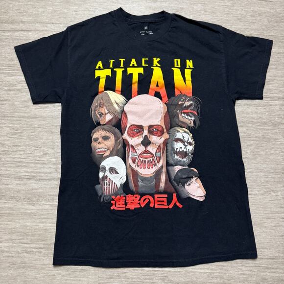 Attack On Titan Final Season Graphic Tee Shirt Black Adult M Crewneck Short Slv - Picture 1 of 4